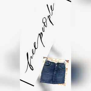 Free People Indigo Mini Skirt